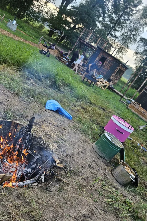 Ognisko i piec raku w plenerze